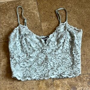 Express flower detail crop top